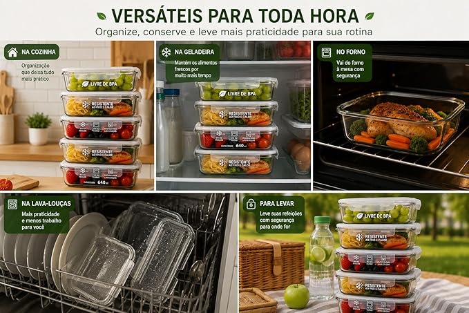 Detalhe da tampa com trava dos potes