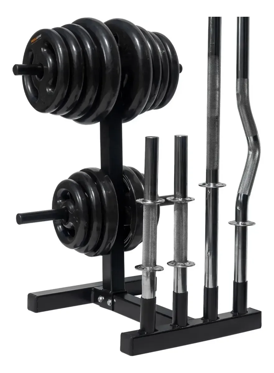 Suporte Academia Megagym 2 Níveis Para Barras E Anilha 300kg
