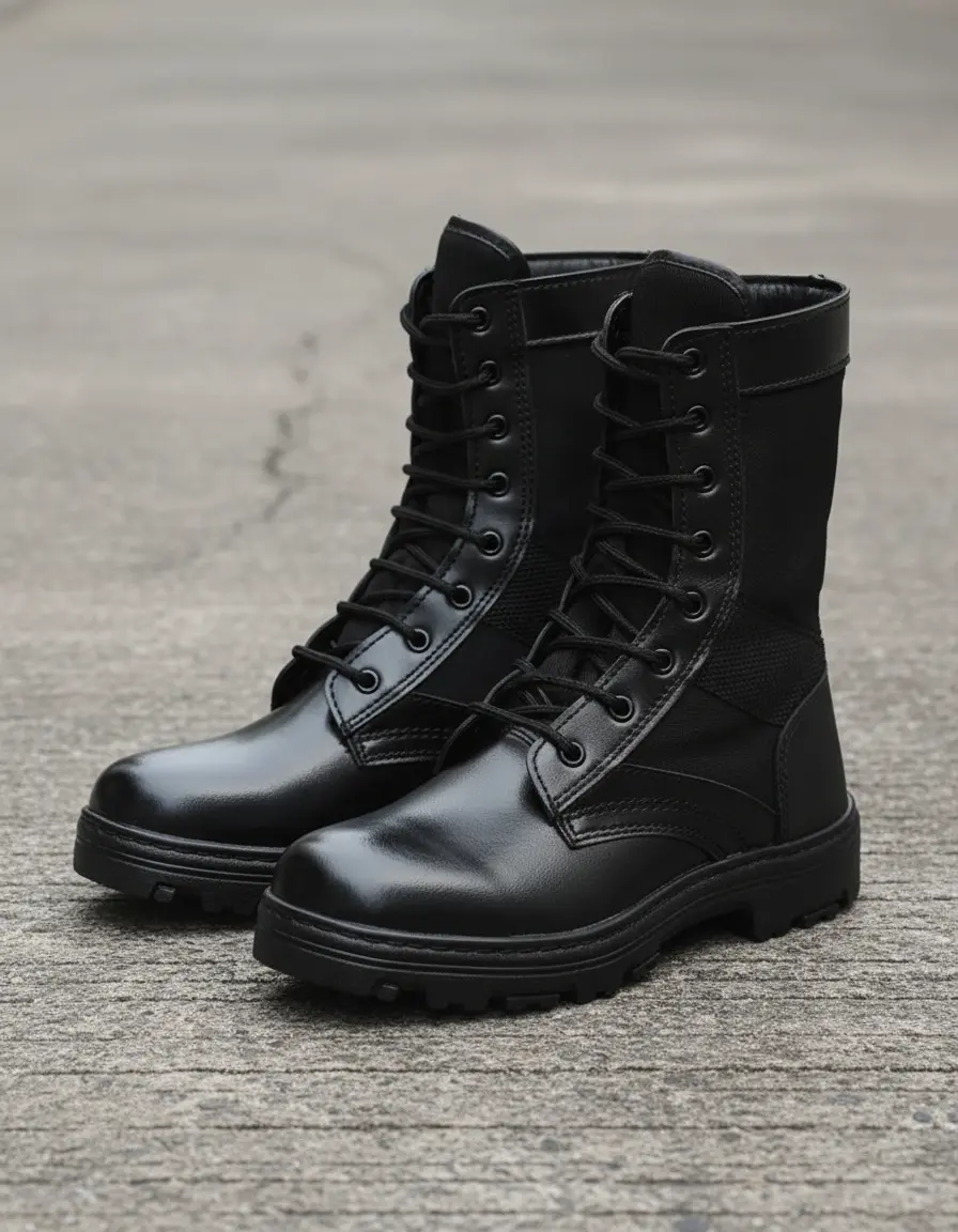 Bota Tática Militar Masculina Couro Sintético Coturno