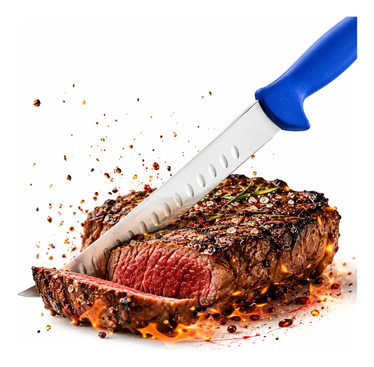 Lâmina curvada da faca de churrasco