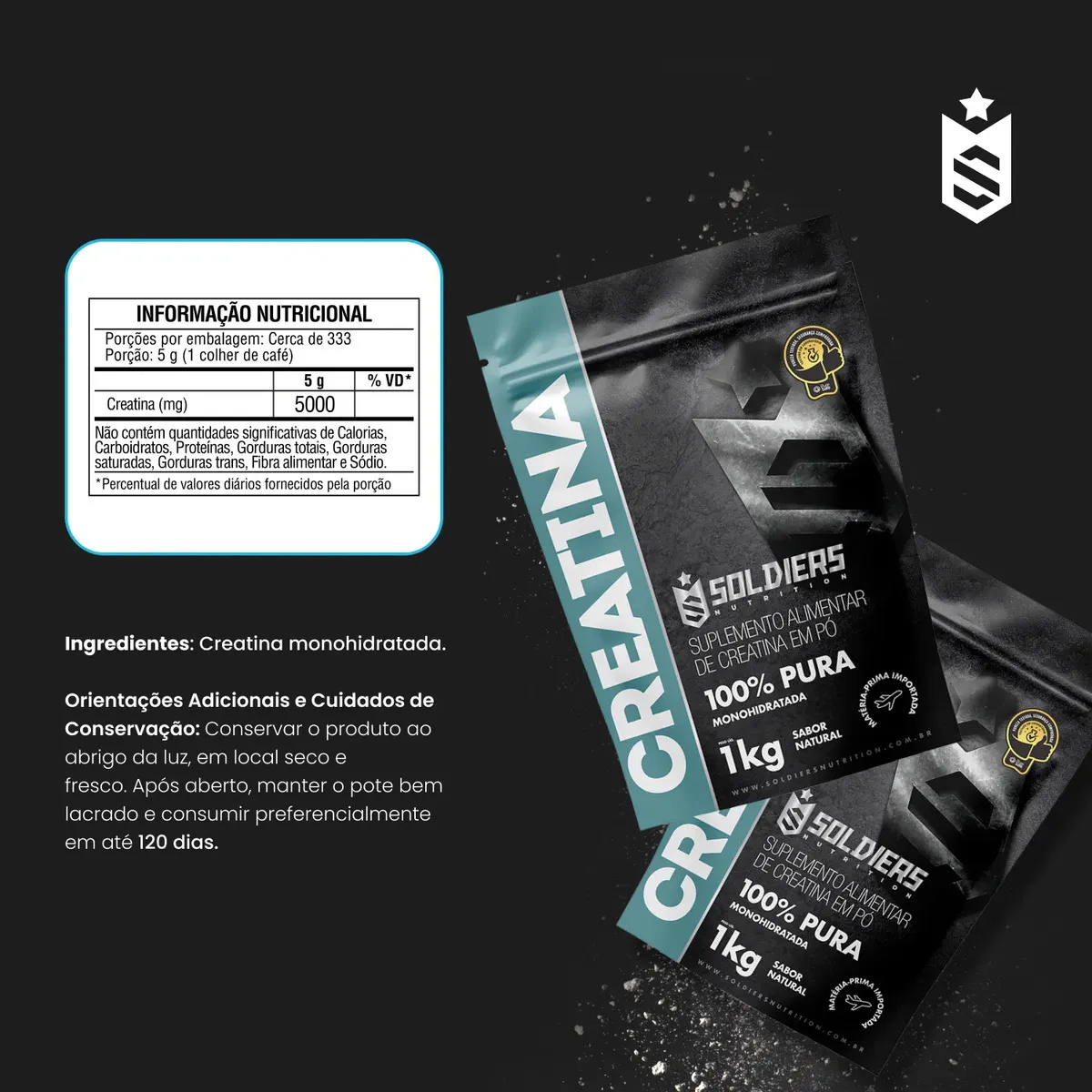 Tabela nutricional do produto