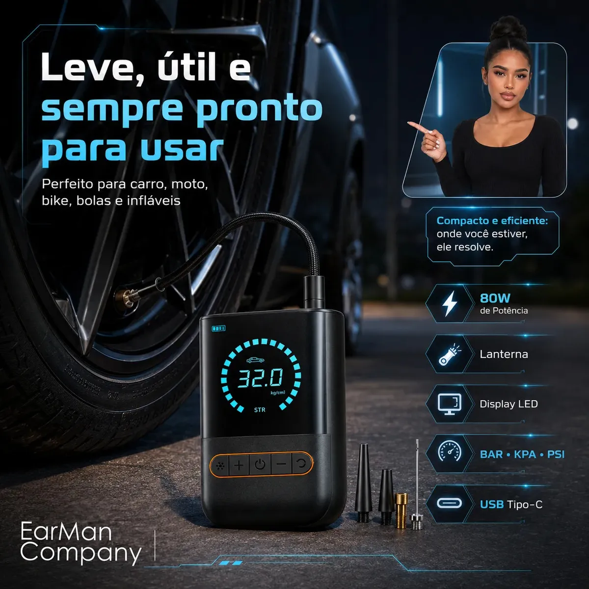 Mini Compressor Digital Portátil Rezzet