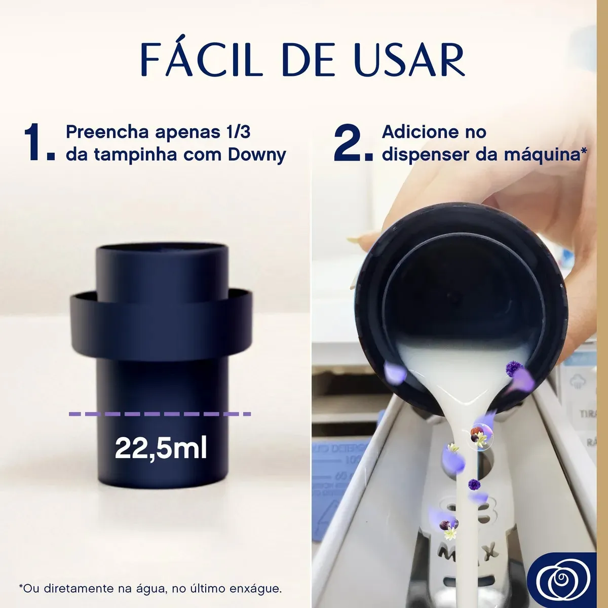 Detalhe da embalagem do Amaciante Downy Místico