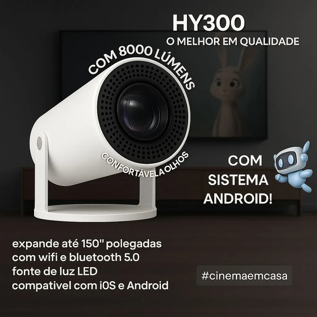 Conexões e portas do projetor