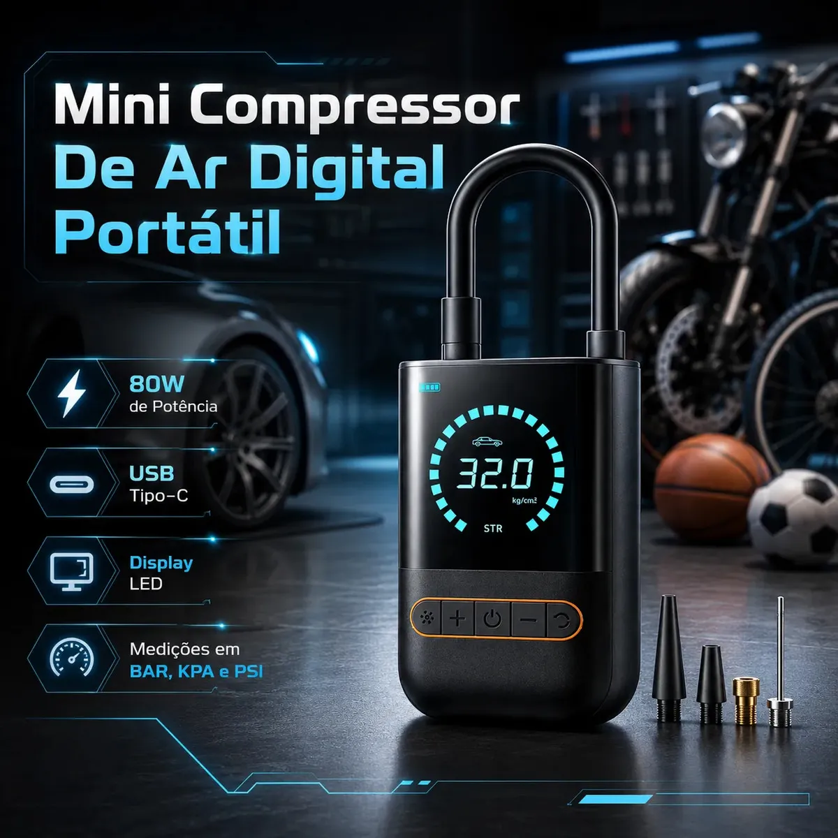 Mini compressor portátil