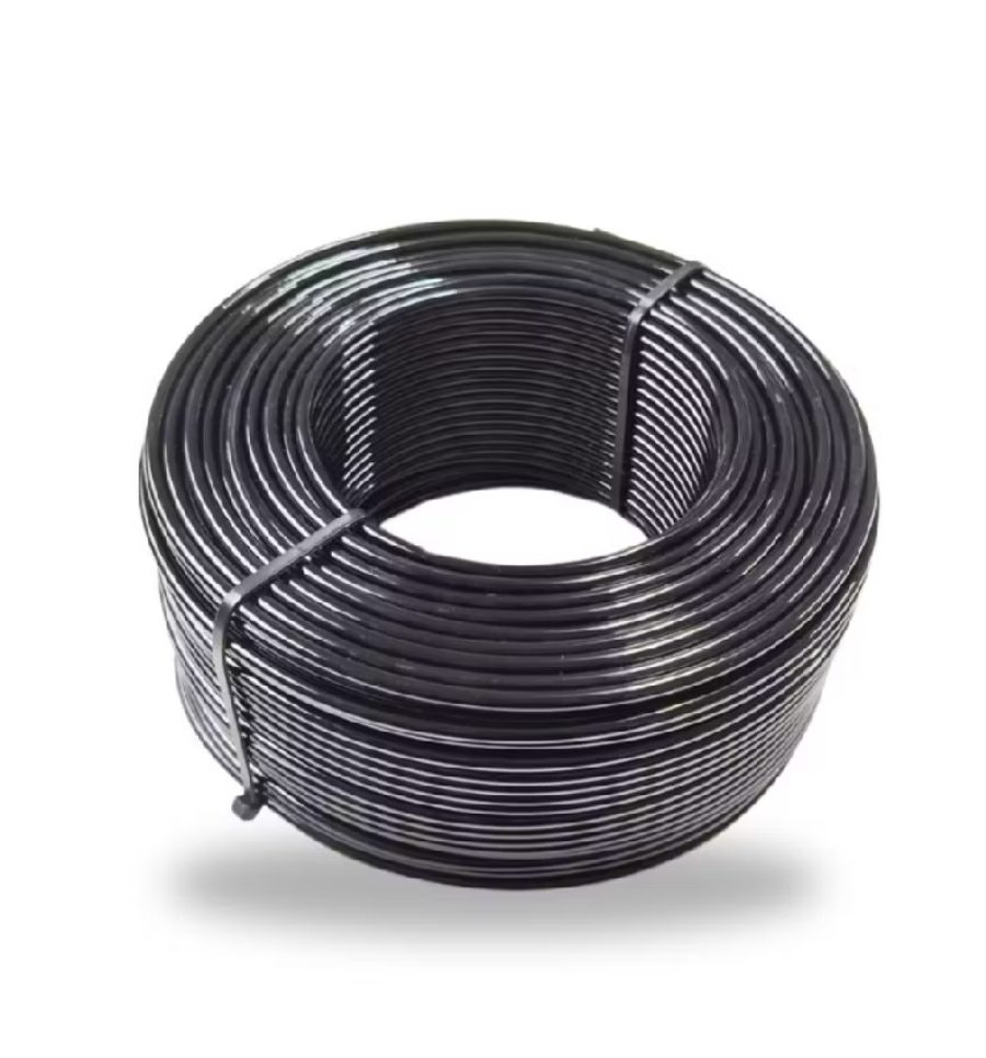 30 Metros Cabo Aço Revestido Pvc Preto Para Academia 1/8 X 4,8 Mm 6×7 af