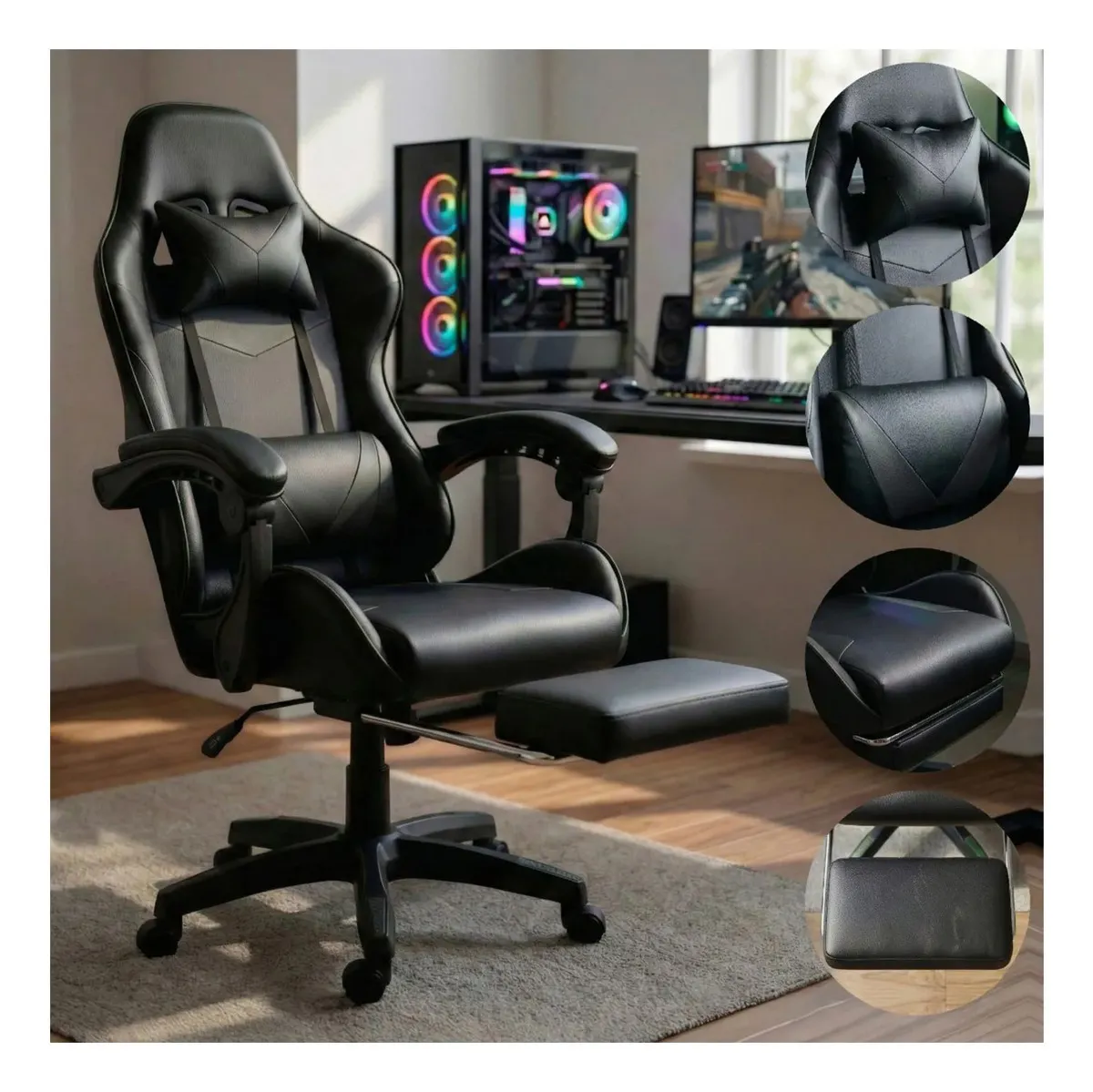 🎮 CADEIRA GAMER ERGONÔMICA LED TOOLS — Conforto de Verdade Para Quem Vive Sentado