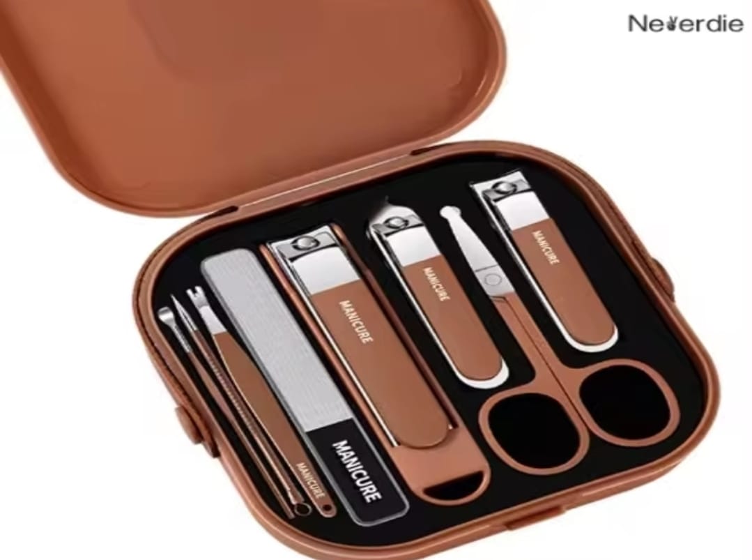 Kit Manicure Profissional 8 Peças Aço Inoxidável
