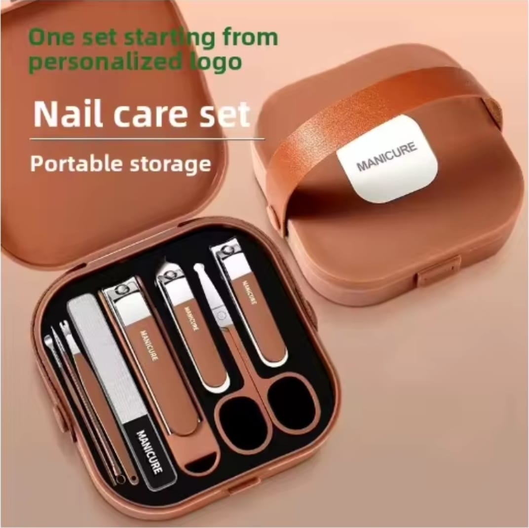 Kit Manicure Profissional 8 Peças Aço Inoxidável