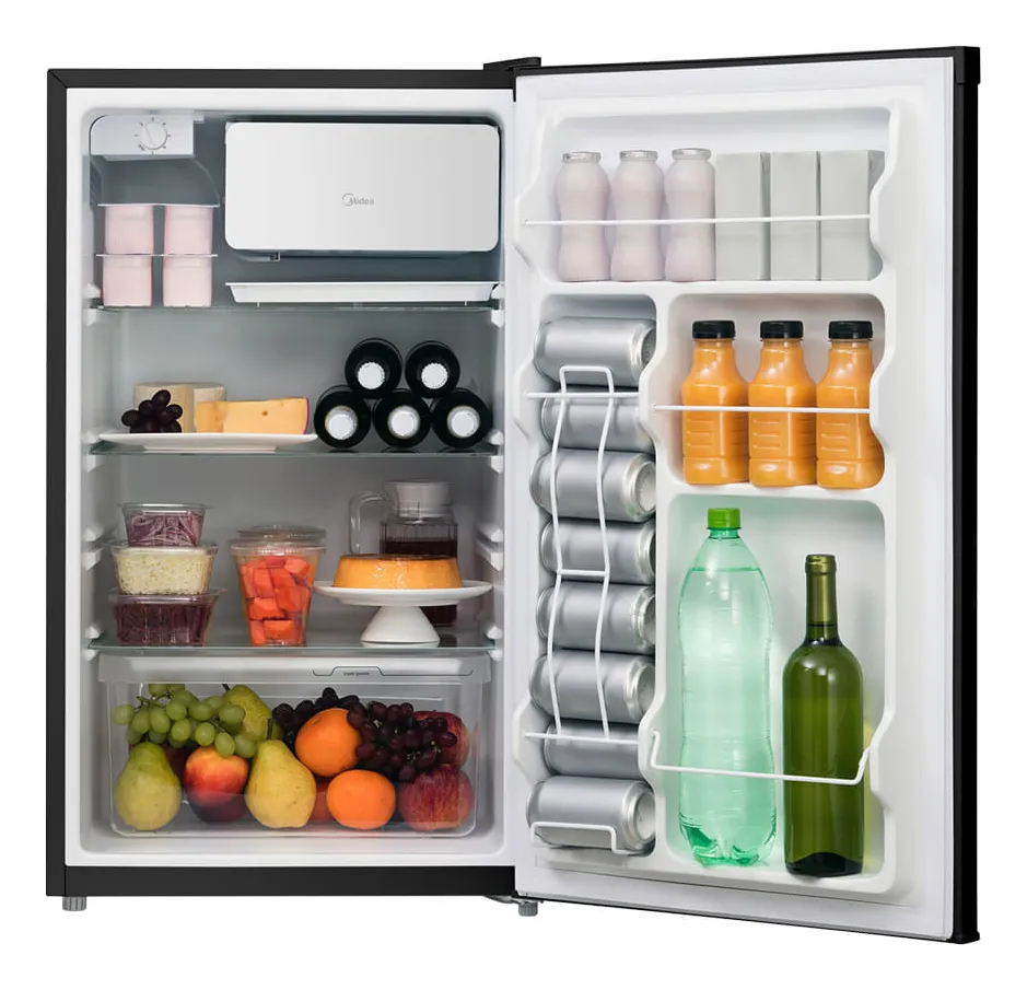 Frigobar 124 Litros Black Edition Inverter Bivolt Midea Preto
