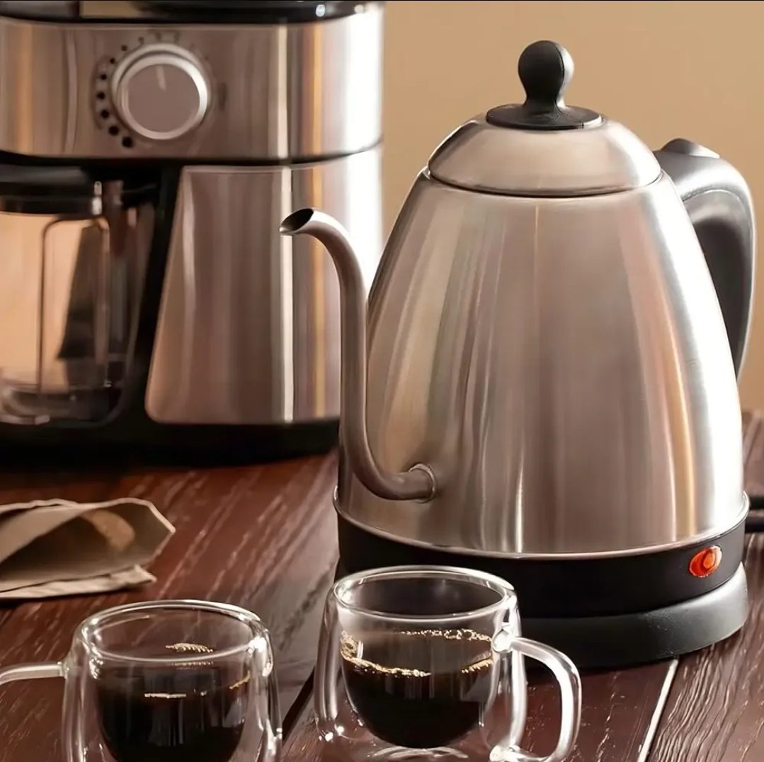 Chaleira Elétrica Pescoço Bico De Ganso Goose 1.2l Aço Inox Cor Prateado