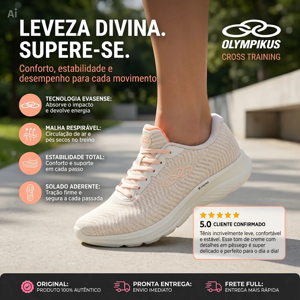 Tênis Olympikus Atmos Corrida Academia Conforto