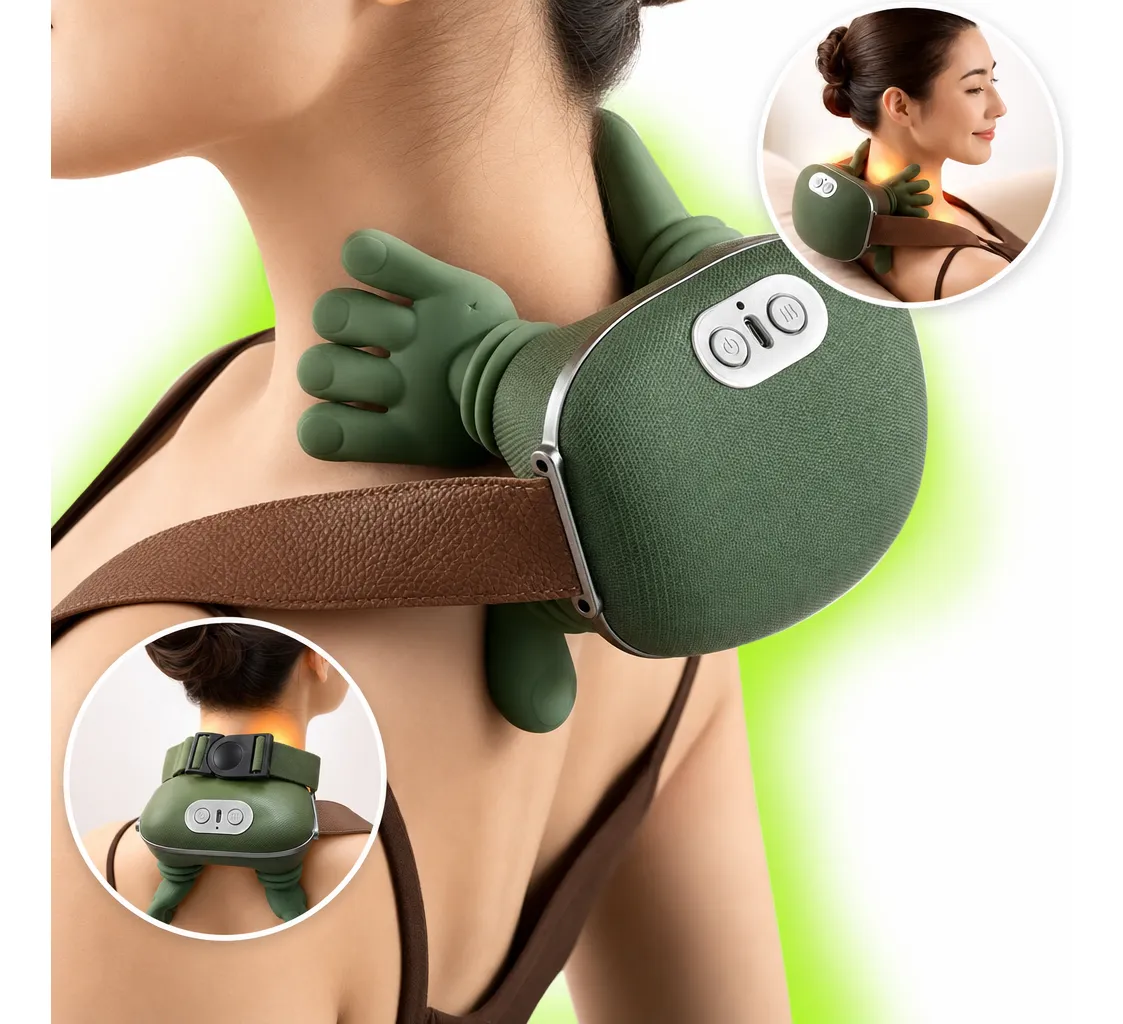Massageador Pescoço Ombro Maozinha 3d Aquecimento Elétrico